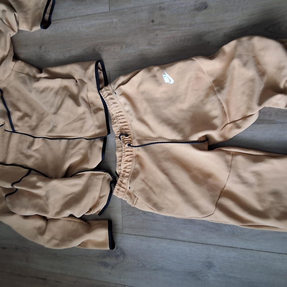 Tan Tracksuit with Black Trim